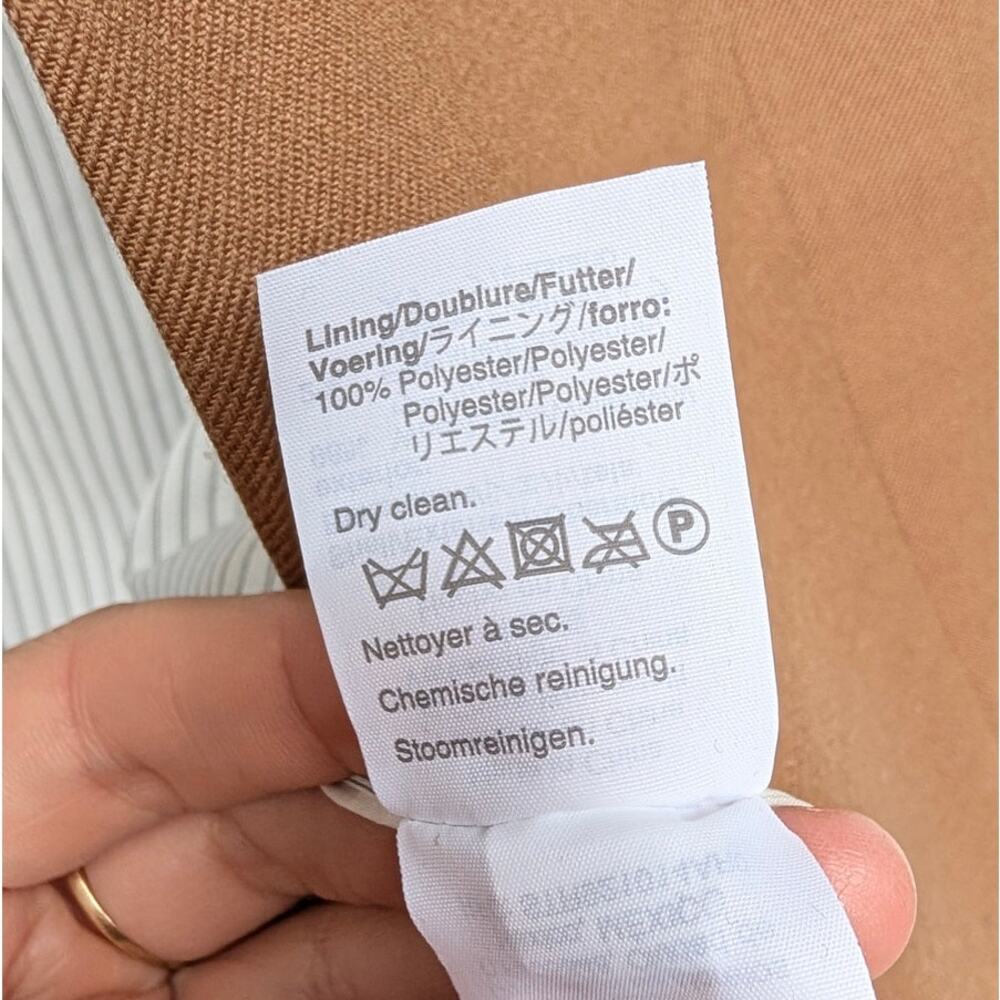 J.Crew Regent Wool Flannel Blazer Jacket B0323 Womens 4 Camel Single-breasted - Picture 13 of 13
